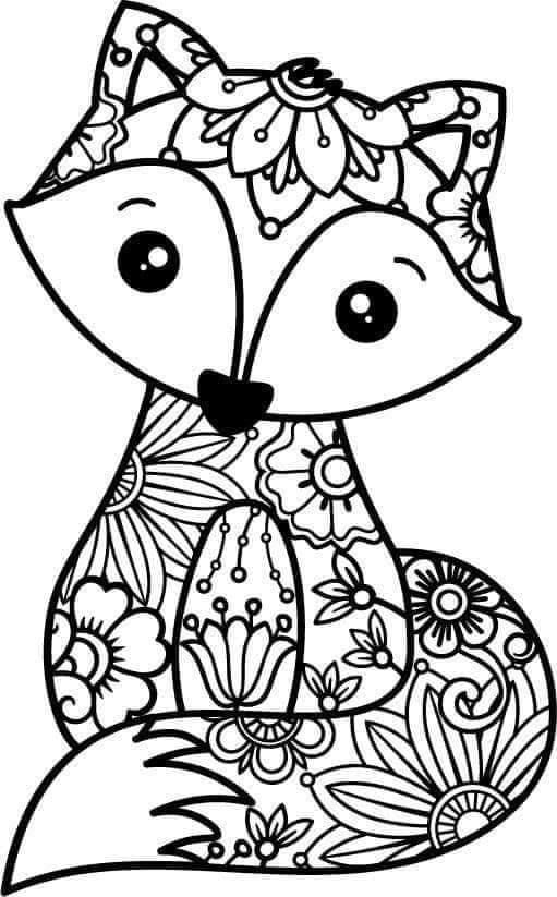 A cute fox with flowers on its head A cute fox with flowers on its head