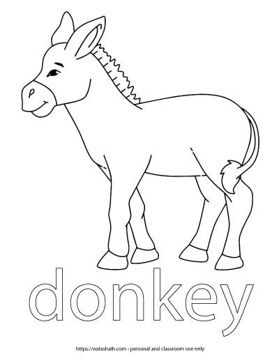 A donkey with the word  A donkey with the word