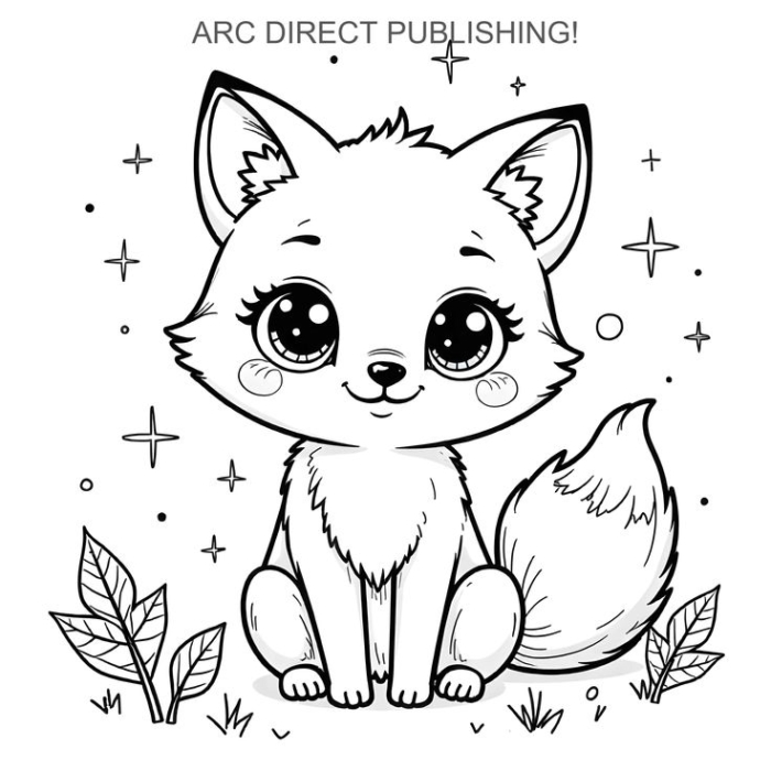 A small cute fox with big eyes sitting on the ground A small cute fox with big eyes sitting on the ground