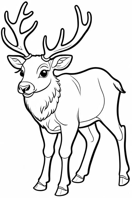 Elks coloring page 4 for kids