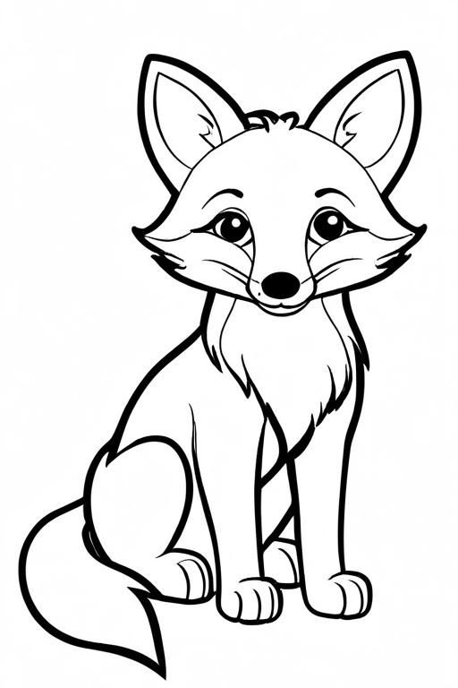 Fox coloring page for kids (page 9) Fox coloring page for kids (page 9)