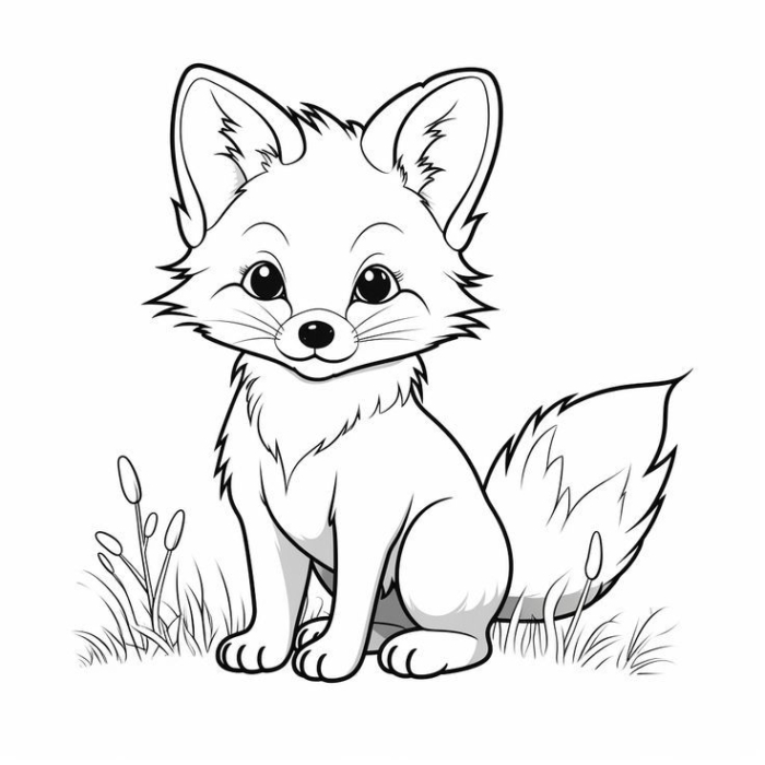 Fuchs coloring page illustration Fuchs coloring page illustration