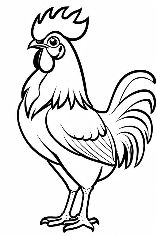 Nine rooster coloring pages for kids by shademaze Nine rooster coloring pages for kids by shademaze