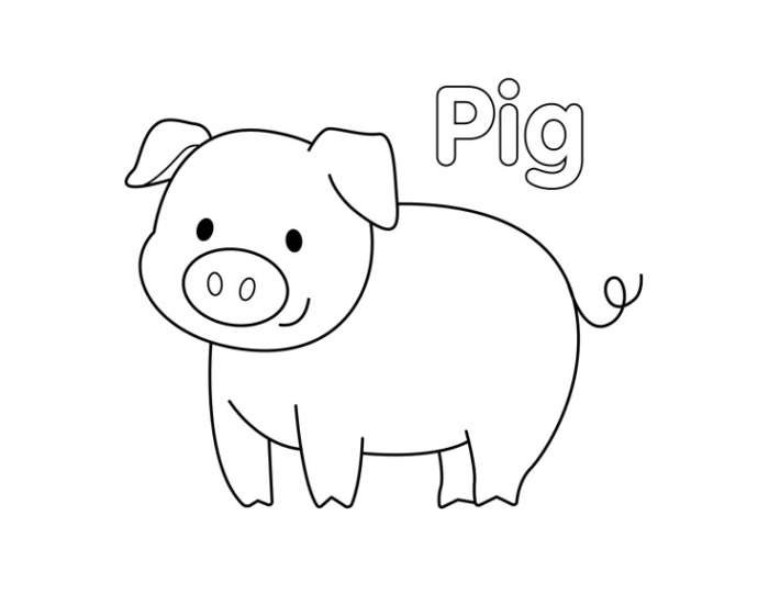 Pig coloring page from littlebeefamily.com Pig coloring page from littlebeefamily.com