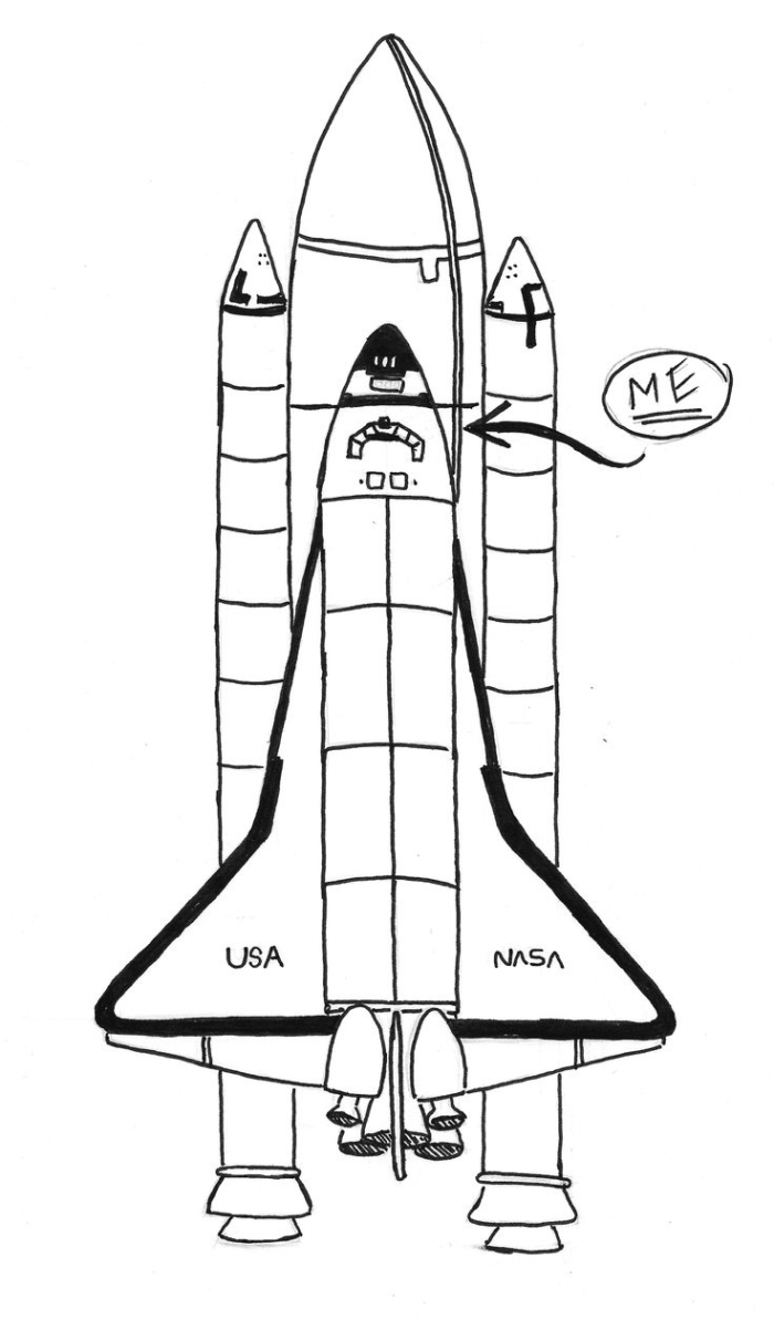 A black and white drawing of a space shuttle with nasa written on it A black and white drawing of a space shuttle with nasa written on it