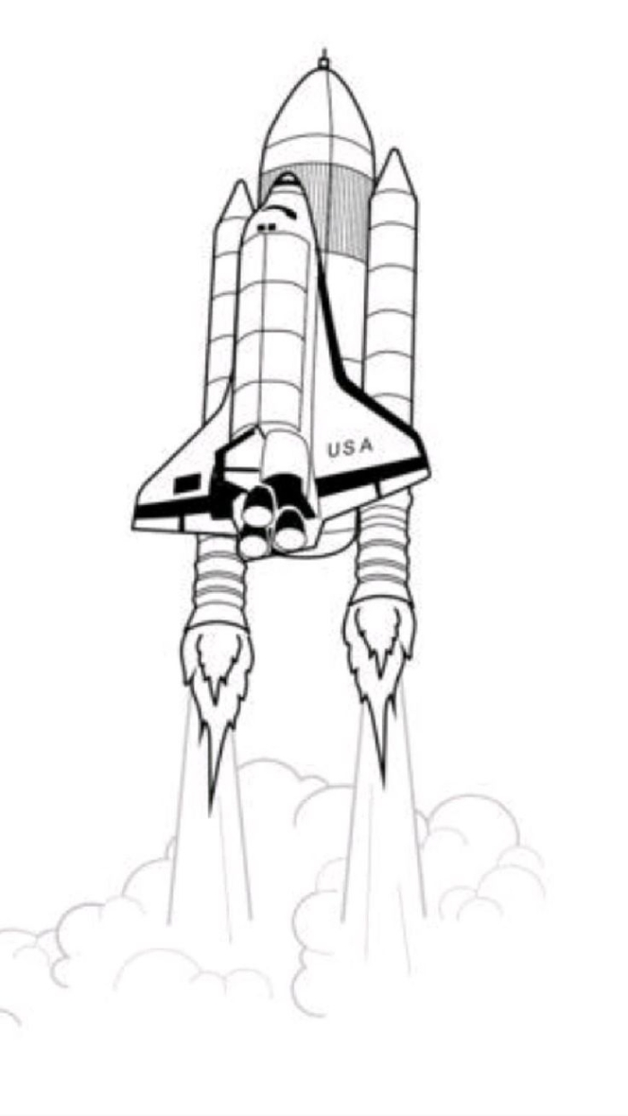 A space shuttle in the sky A space shuttle in the sky