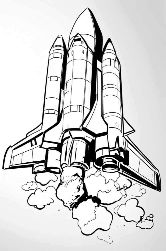 A space shuttle orbiting earth A space shuttle orbiting earth