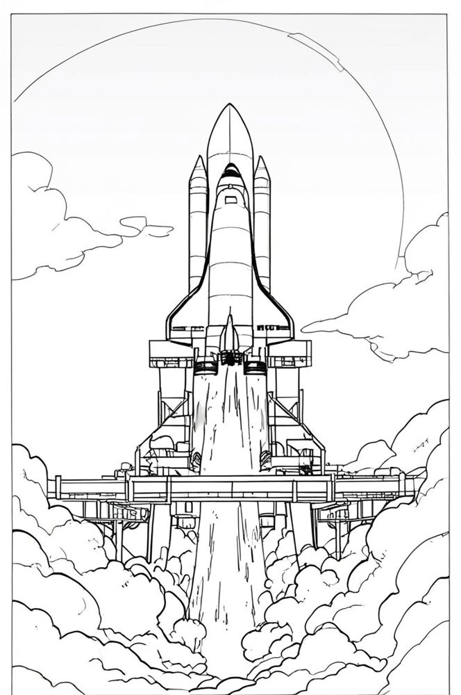 A space shuttle orbiting earth A space shuttle orbiting earth