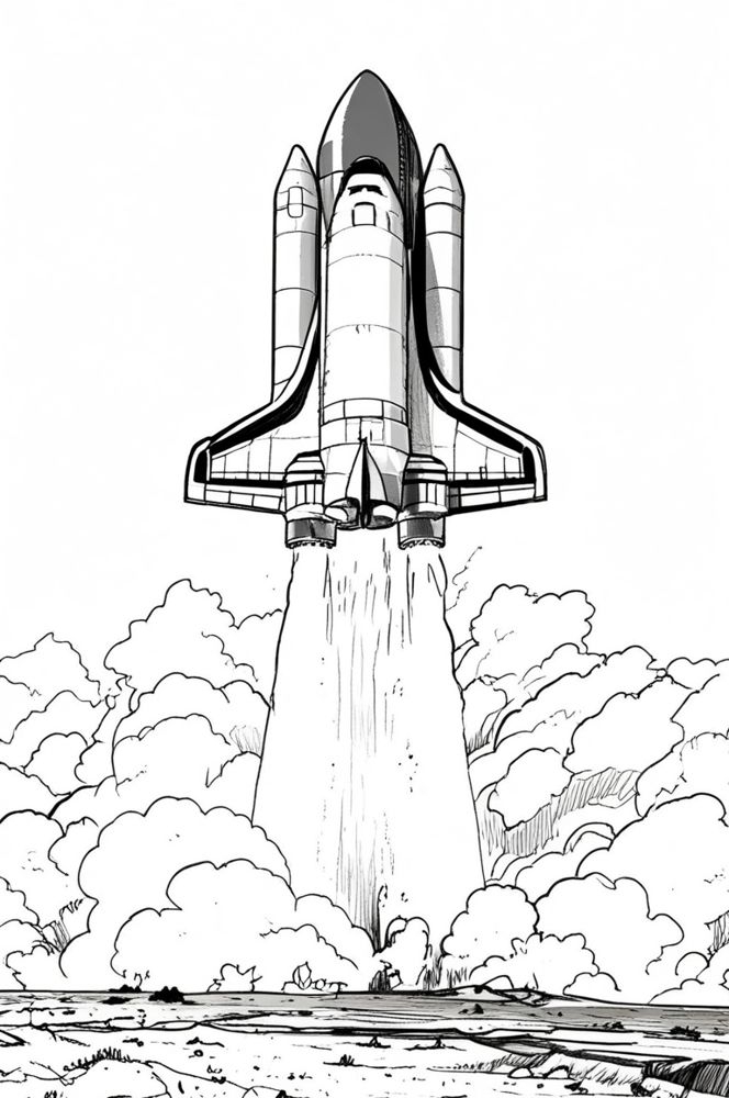 A spaceship landing on the runway A spaceship landing on the runway