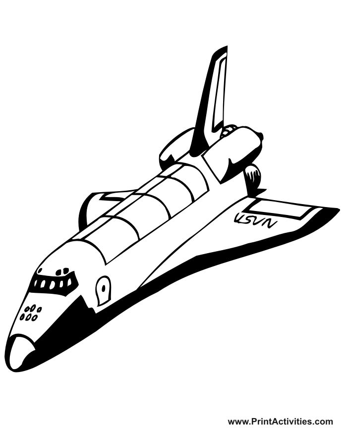 Black and white drawing of an airplane with nasa written on its side for a coloring page Black and white drawing of an airplane with nasa written on its side for a coloring page