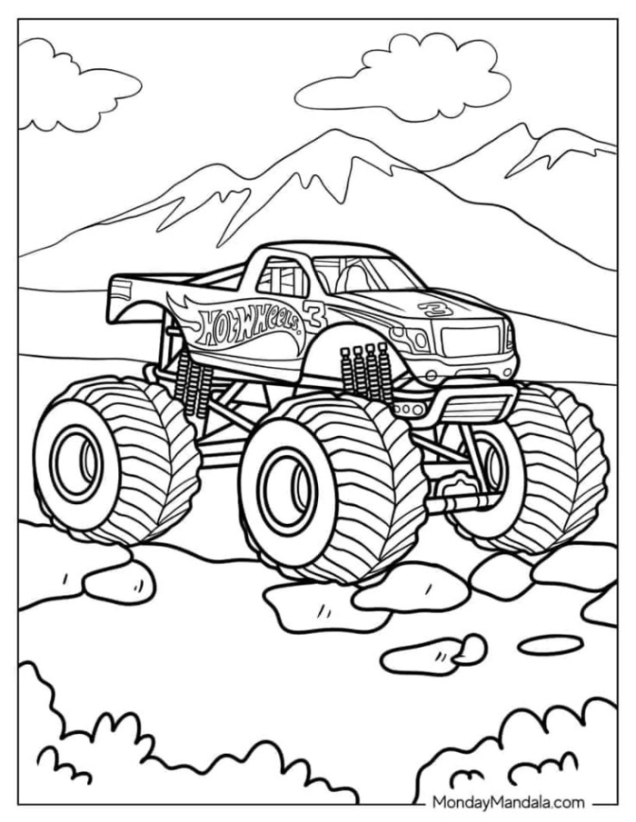 Monster truck coloring pages for kids Monster truck coloring pages for kids