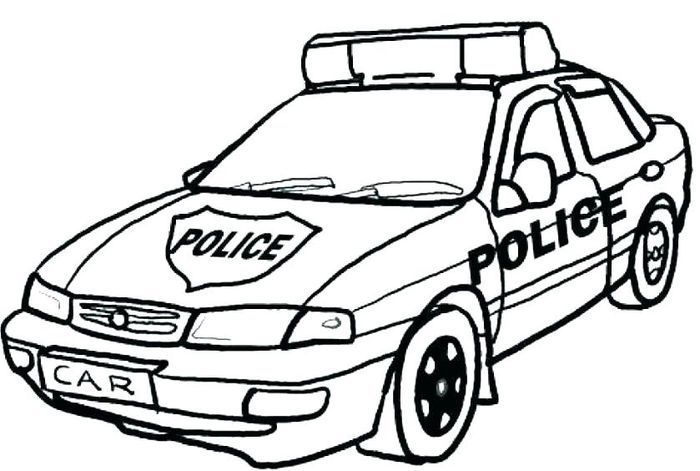 Police car coloring page for kids Police car coloring page for kids