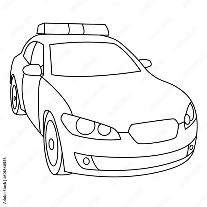 Police car coloring sheet Police car coloring sheet