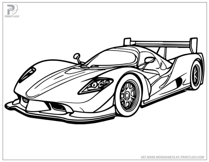 Race car coloring pages for kids, printable and free. Race car coloring pages for kids, printable and free.