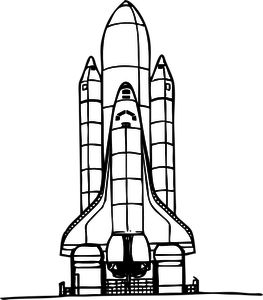 Space shuttle coloring page for kids Space shuttle coloring page for kids